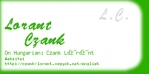 lorant czank business card